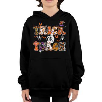 Trick Or Teach Cute Halloween Costume School Teacher Youth Hoodie - Thegiftio UK