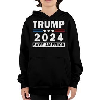 Trump 2024 Save America Dad-Dy Mom-My Boy Girl Youth Hoodie - Thegiftio UK