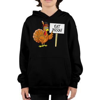 Turkey Eat Pizza Adult Vegan Kids Funny Thanksgiving Day Youth Hoodie - Thegiftio UK