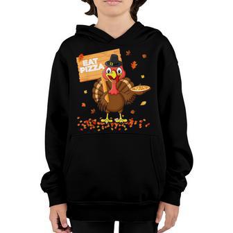 Turkey Eat Pizza Adult Vegan Kids Funny Thanksgiving Gifts V17 Youth Hoodie - Thegiftio UK