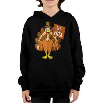 Turkey Eat Pizza Adult Vegan Kids Funny Thanksgiving Gifts V20 Youth Hoodie - Thegiftio UK