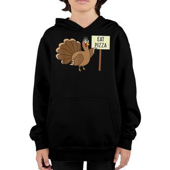 Turkey Eat Pizza Adult Vegan Kids Funny Thanksgiving V10 Youth Hoodie - Thegiftio UK
