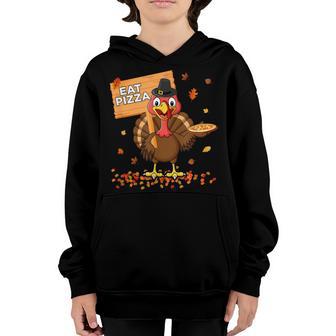 Turkey Eat Pizza Adult Vegan Kids Funny Thanksgiving V7 Youth Hoodie - Thegiftio UK