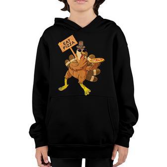 Turkey Eat Pizza Adult Vegan Kids Funny Thanksgiving V8 Youth Hoodie - Thegiftio UK