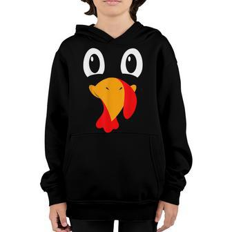 Turkey Face Kids Adult Funny Halloween Thanksgiving V2 Youth Hoodie - Thegiftio UK