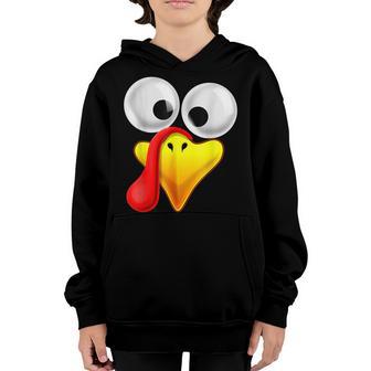 Turkey Face Kids Adult Funny Halloween Thanksgiving Youth Hoodie - Thegiftio UK