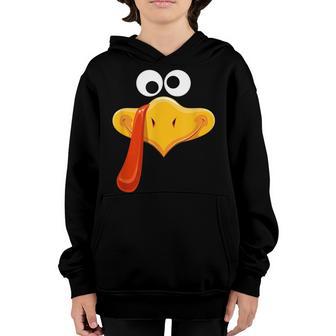 Turkey Face Thanksgiving For Men Women Kids Matching Outfits Youth Hoodie - Thegiftio UK