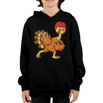 Turkey Football Player Thanksgiving 2022 Boys Girls Youth Hoodie - Thegiftio UK