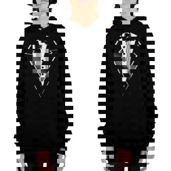 Tuxedo With Bow Tie Cool Funny Costume For Men Women Kids Youth Hoodie - Thegiftio