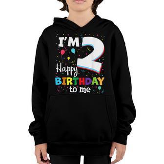 Two 2Yr 2Th Birthday Happy Birthday Boy 2 Years Old V2 Youth Hoodie - Thegiftio UK