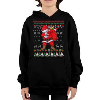 Ugly Dabbing Santa Claus Christmas Boys Men Funny Xmas Dance Youth Hoodie - Thegiftio UK