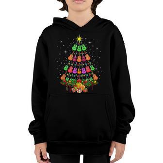 Ukulele Tree Christmas Pajamas For Kids Boys Girls Youth Hoodie - Thegiftio UK