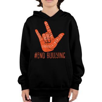 Unity Day Orange Kids 2022 Anti Bullying Love Sign Women Youth Hoodie - Thegiftio UK