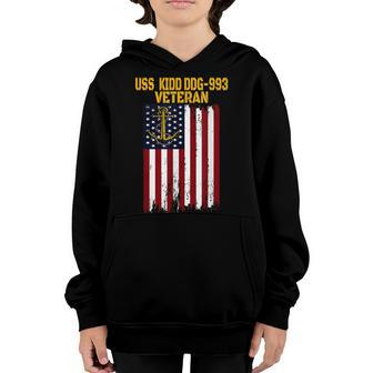 Uss Kidd Ddg-993 Destroyer Veterans Day Fathers Day Youth Hoodie - Seseable