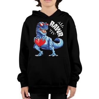 Valentines Day Dinosaur Rawr Shirt Gifts Boys Kids Tshirt Youth Hoodie | Mazezy