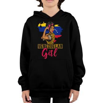 Venezuelan Girl Proud Venezuelan Women Girls Gift Venezuela Youth Hoodie - Thegiftio UK