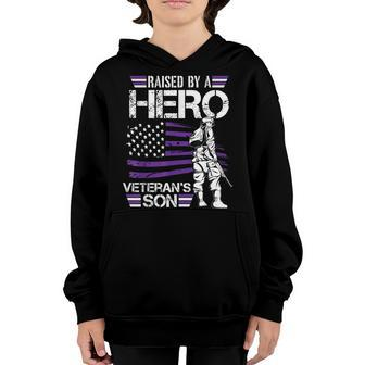 Veteran Son Month Of The Military Child Army Soldier Kids Youth Hoodie - Seseable