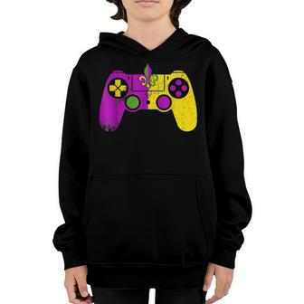 Video Game Beads Mardi Gras New Orleans Party Boys Kids Youth Hoodie - Seseable