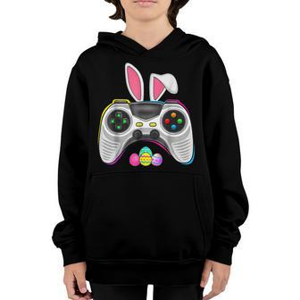 Video Game Bunny Eggs Costume Easter Day Boys Kids Gaming Youth Hoodie - Seseable