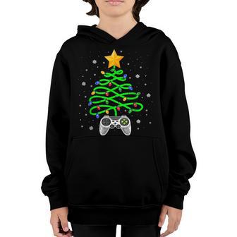 Video Game Controller Christmas Ornaments Xmas Tree Gamer Youth Hoodie - Thegiftio UK