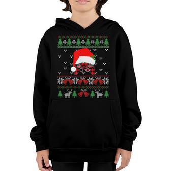 Video Game Controller Christmas Santa Hat Gamer Boys Gaming Youth Hoodie - Thegiftio UK