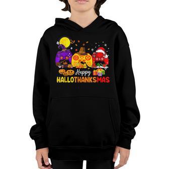 Video Game Controller Funny Thanksgiving Merry Christmas Youth Hoodie - Thegiftio UK