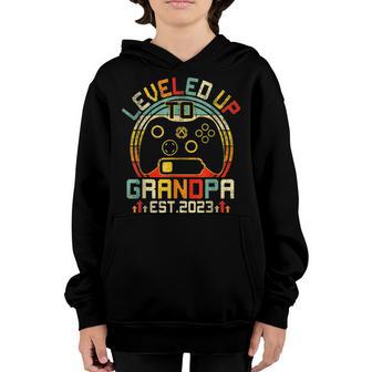 Video Game Level Up To Grandpa 2023 New Dad Fathers Day Youth Hoodie - Thegiftio UK