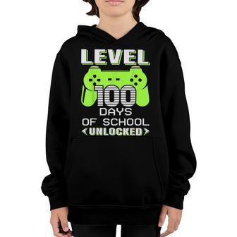 Video Gamer Student 100Th Day Teacher 100 Days Of School 1 Youth Hoodie - Seseable