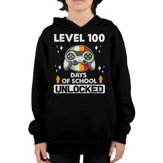 Video Gamer Student 100Th Day Teacher 100 Days Of School V2 Youth Hoodie - Thegiftio UK
