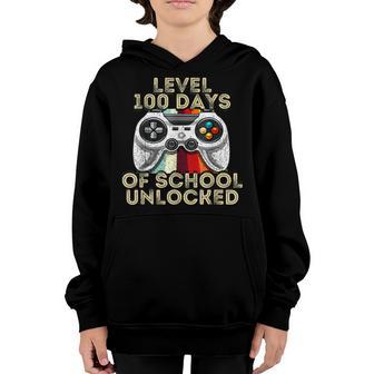 Video Gamer Student 100Th Day Teacher 100 Days Of School V8 Youth Hoodie - Thegiftio UK
