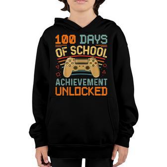 Video Games Student 100Th Day Teacher 100 Days Of School Youth Hoodie - Thegiftio UK