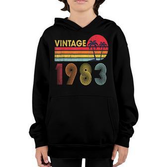 Vintage 1983 40 Years Old Boys And Girls 40Th Birthday Youth Hoodie - Thegiftio UK