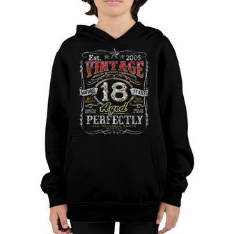 Vintage 2005 Limited Edition 18 Year Old 18Th Birthday Boys Youth Hoodie | Mazezy