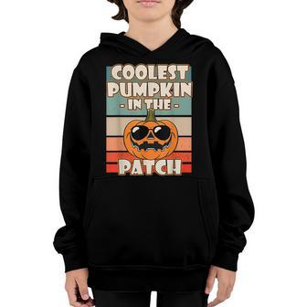 Vintage Coolest Pumpkin In The Patch Halloween Boy Girls Men Youth Hoodie - Thegiftio UK