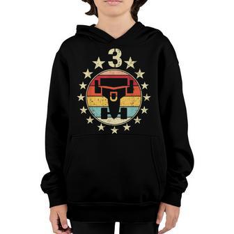 Vintage Retro 3 Year Old Race Car Birthday Boy Youth Hoodie - Thegiftio UK