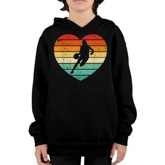 Vintage Valentines Day Heart Gift For Basketball Player Girl Youth Hoodie - Thegiftio UK