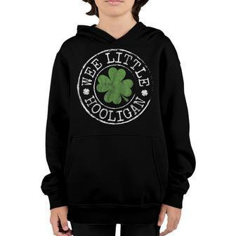 Wee Little Hooligan Funny Clovers Kids N St Patricks Day Youth Hoodie | Mazezy