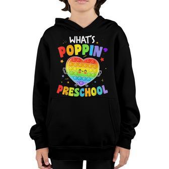 Whats Poppin Preschool First Day Of School Pop It Youth Hoodie - Thegiftio UK