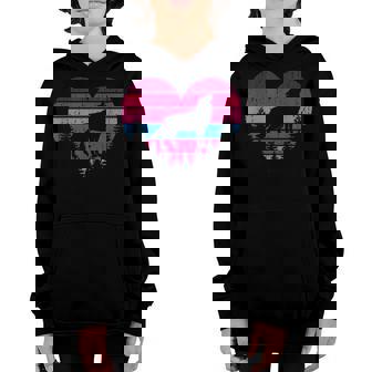 Wolf Girl Valentines Day Vintage Cute Loves Wolves Youth Hoodie | Mazezy