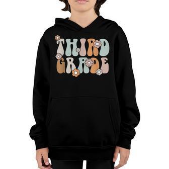 Womens 3Rd Grade Teacher Boho Flower Back To School Youth Hoodie - Thegiftio UK