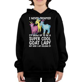 Womens Cool Goats For Women Girls Funny Goat Farmer Farm V3 Youth Hoodie - Thegiftio UK