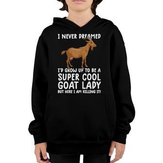 Womens Cool Goats For Women Girls Funny Goat Farmer Farm V4 Youth Hoodie - Thegiftio UK