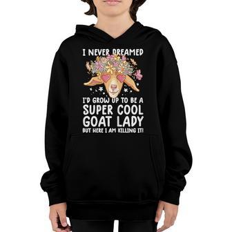 Womens Cool Goats For Women Girls Funny Goat Farmer Farm V5 Youth Hoodie - Thegiftio UK