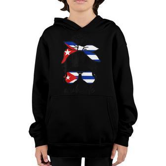 Womens Cuba Life Cuban Flag Pride Girl Hispanic Funny Cute Youth Hoodie - Thegiftio UK