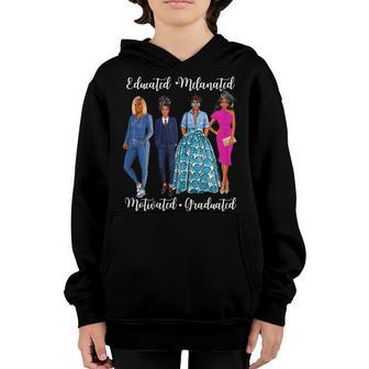Womens Graduation Black Woman African American Girl University Cute Youth Hoodie - Thegiftio UK