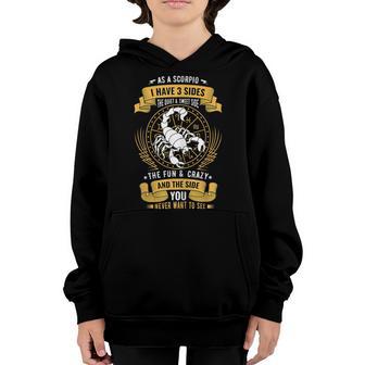 Womens Scorpio Queen Afro Melanin Girl Birthday For Black Women V10 Youth Hoodie - Thegiftio UK