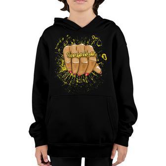 Womens Scorpio Queen Afro Melanin Girl Birthday For Black Women V9 Youth Hoodie - Thegiftio UK