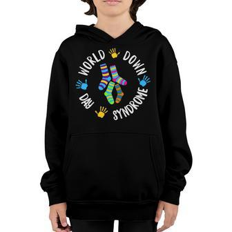 World Down Syndrome Day Awareness Socks Down Right Kids Gift Youth Hoodie | Mazezy
