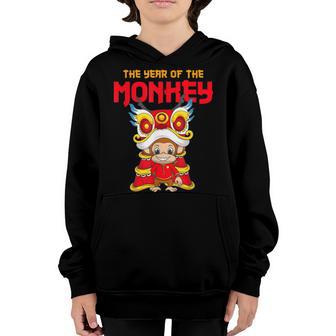 Year Of The Monkey 2028 Chinese New Year Zodiac Kids Youth Hoodie - Thegiftio UK