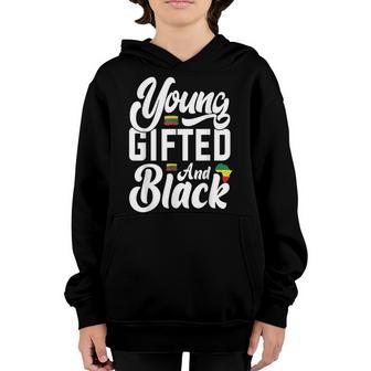 Young Gifted And Black Girl Funny Melanin Queen Girls Kids V2 Youth Hoodie - Thegiftio UK